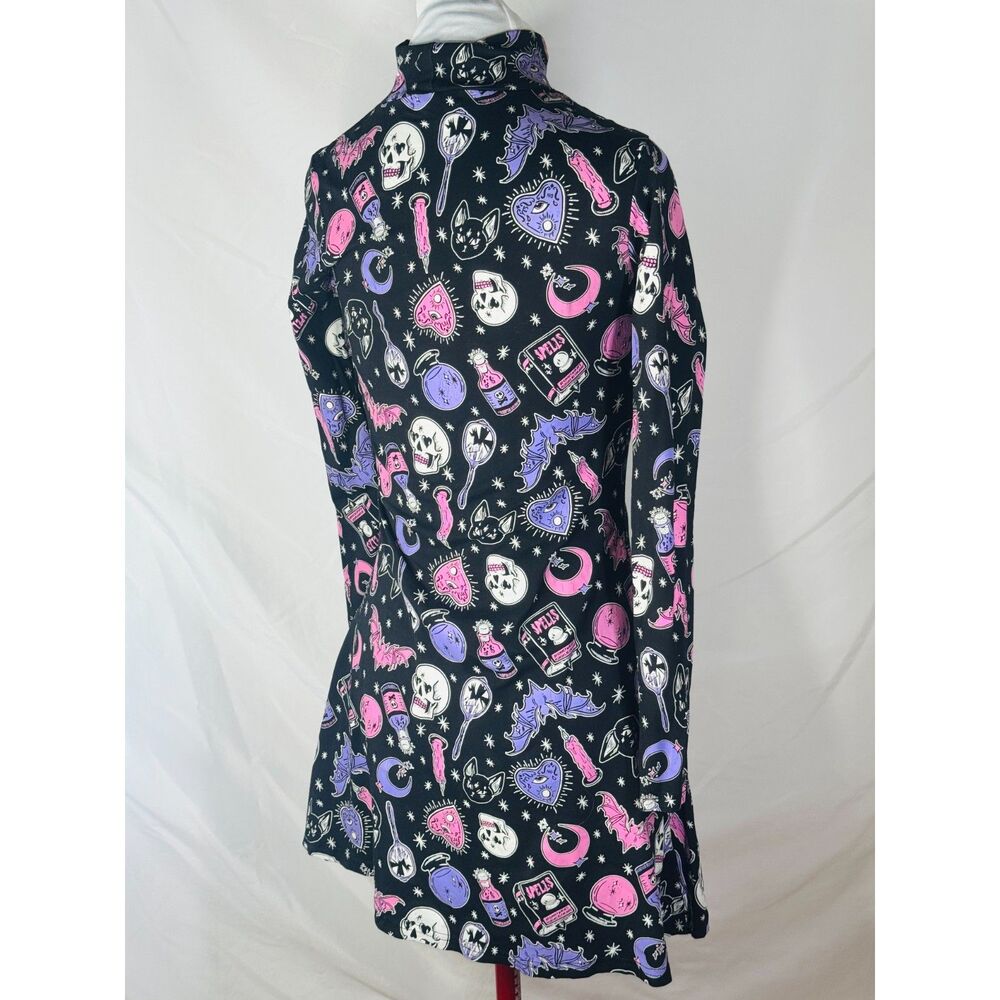 dolls kill Twisted Magic mock neck Mini Dress Pastel Cute Goth Halloween - Picture 5 of 8